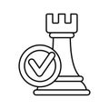Logic decision icon, outline style