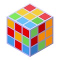 Logic game cube showing problem solving and challenge Royalty Free Stock Photo