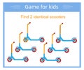 Logic game for children. Visual intelligence. Vector illustration Royalty Free Stock Photo