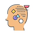 logic philosophy color icon vector illustration Royalty Free Stock Photo