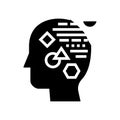 logic philosophy glyph icon vector illustration Royalty Free Stock Photo