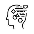 logic philosophy line icon vector illustration Royalty Free Stock Photo