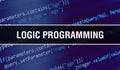 Logic programming with Binary code digital technology background. Abstract background with program code and Logic programming.