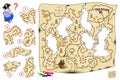 Logic puzzle game for children and adults. Help the pirate restore old map and find treasure.