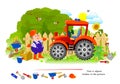 Logic puzzle game for kids. Find 8 objects hidden in the picture. Educational page for children. Developing counting skills. Play