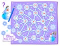 Logic puzzle game for little children with labyrinth for brainteaser book. Draw path to connect numbers from 1 to 20. Royalty Free Stock Photo