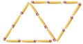 Logic puzzle. Move six matchsticks to make seven triangles.