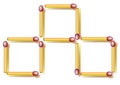 Logic puzzle. Move three matchsticks to make seven squares.