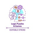 Logic puzzles and games concept icon