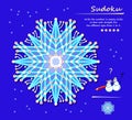 Logic Sudoku puzzle game in snowflake. Write the numbers in circles so that each straight line has different signs from 1 to 5. Royalty Free Stock Photo