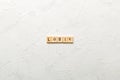 Logic word written on wood block. Logic text on table, concept