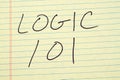 Logic 101 On A Yellow Legal Pad Royalty Free Stock Photo