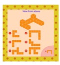 Logical educational game for children and adults, puzzle.