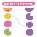 Logical learn shapes game for kids
