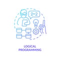 Logical programming blue gradient concept icon Royalty Free Stock Photo