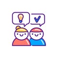 Logical reasoning color line icon. Soft skills. Pictogram for web, mobile app, promo. UI UX design element