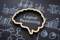 Logical reasoning concept. Graphs, diagrams and the brain. Royalty Free Stock Photo