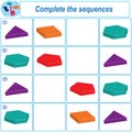 Logical task. Complete the sequences Royalty Free Stock Photo