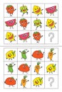 Logical tasks composed of fruit. IQ test. Choose correct answer