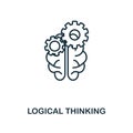 Logical Thinking icon. Line style element from personality collection. Thin Logical Thinking icon for templates, infographics and
