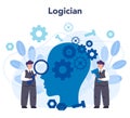 Logician concept. Scientist systematicly study of the forms Royalty Free Stock Photo