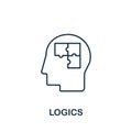 Logics icon from science collection. Simple line element Logics symbol for templates, web design and infographics Royalty Free Stock Photo