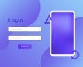 Login Application with Password via phone.