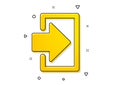 Login arrow icon. Sign in. Vector