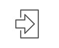 Login arrow line icon. Sign in.