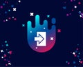 Login arrow simple icon. Sign in.