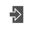 Login arrow simple icon. Sign in.
