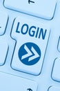 Login button submit blue computer online web Royalty Free Stock Photo