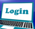 Login Computer Shows Website Log In Security