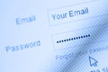 Login with email and password Royalty Free Stock Photo