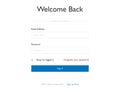 Login form for members. Sign in mockup window. Template form for user with email and password fields. Forgotten password text.