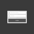 Login form menu with simple line icons. Website element for your web design. Eps10 vector illustration. Royalty Free Stock Photo