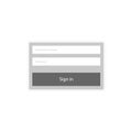 Login form menu with simple line icons. Website element for your web design. Eps10 vector illustration. Royalty Free Stock Photo