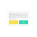 Login form menu with simple line icons. Website element for your web design. Eps10 vector illustration. Royalty Free Stock Photo