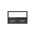 Login form menu with simple line icons. Website element for your web design. Eps10 vector illustration. Royalty Free Stock Photo