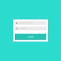 Login form menu with simple line icons. Website element for your web design. Eps10 vector illustration. Royalty Free Stock Photo