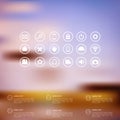 Login form page. with blurred background. Web site template, ui element. Royalty Free Stock Photo