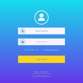 Login form page template