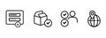 login form test package installation user acceptance test UAT and localization software testing icon set outline line