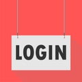 Login Hanging Sign