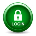 Login icon button Royalty Free Stock Photo