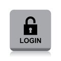 Login icon button Royalty Free Stock Photo