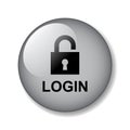 Login icon button Royalty Free Stock Photo