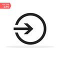 The login icon isolated sign symbol and flat style for app, web and digital design. Vector illustration.