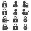 Login icon set, avatar vector illustartion