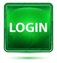 Login Neon Light Green Square Button Royalty Free Stock Photo